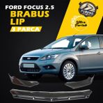 STS Oto Aksesuar Ford Focus 2,5 2008-2011 Kasa Uyumlu Brabus Ön Lip 3 Parça Kanatlı Lip