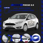 STS Oto Aksesuar Ford Focus 3.5 Oto Araç Kapı Koruma Fitili 5metre Parlak Mavi Renk