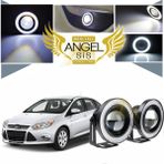 STS Oto Aksesuar Ford Focus 3 Uyumlu, Universal Mercekli LED Angel Sis Farı, 76MM Beyaz Renk