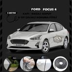 STS Oto Aksesuar Ford Focus 4 Oto Araç Kapı Koruma Fitili 5metre Parlak Siyah Renk