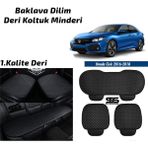 STS Oto Aksesuar Honda Civic Fc5 2016-2020 Siyah Deri Oto Koltuk Minderi