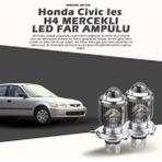 STS Oto Aksesuar Honda Civic Ies Mercek LED Xenon Uzun - Kısa Çift Renk