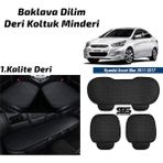 STS Oto Aksesuar Hyundai Accent Blue 2011 - 2017 Siyah Deri Oto Koltuk Minderi