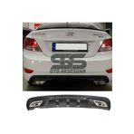 STS Oto Aksesuar Hyundai Accent Blue Difüzör Arka Tampon Eki 2 Egzoz Çıkışlı Siyah