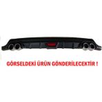 STS Oto Aksesuar Hyundai Accent Blue Difüzör Arka Tampon Eki 4 Egzoz Çıkışlı Siyah Tip