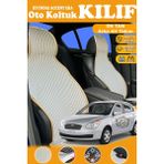 STS Oto Aksesuar Hyundai Accent Era Uyumlu Bej Prestij Serisi Dokuma Kumaş Oto Koltuk Kılıfı Ön Tam Arka Alt