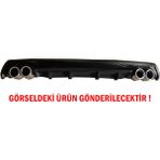 STS Oto Aksesuar Hyundai I20 Difüzör Arka Tampon Eki 4 Egzoz Çıkışlı Siyah Lüx Tip