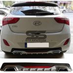 STS Oto Aksesuar Hyundai I30 Difüzör Arka Tampon Eki 2 Egzoz Çıkışlı Gri Reflektörlü