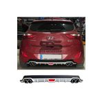 STS Oto Aksesuar Hyundai I30 Difüzör Arka Tampon Eki 4 Egzoz Çıkışlı Gri Tip