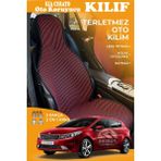 STS Oto Aksesuar Kia Cerato Uyumlu Kırmızı Prestij Serisi Dokuma Kumaş Oto Koltuk Kılıfı Ön Tam Arka Alt