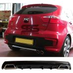 STS Oto Aksesuar Kia Rio Difüzör Arka Tampon Eki 2 Egzoz Çıkışlı Siyah Lüx Tip