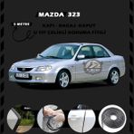 STS Oto Aksesuar Mazda 323 Oto Araç Kapı Koruma Fitili 5metre Parlak Siyah Renk