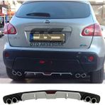 STS Oto Aksesuar Nissan Qashqai Difüzör Arka Tampon Eki 4 Egzoz Çıkışlı Gri