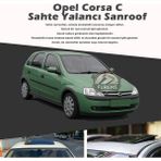 STS Oto Aksesuar Opel Corsa C Parlak Siyah Yalancı Çakma Sahte Sunroof