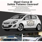 STS Oto Aksesuar Opel Corsa D Parlak Siyah Yalancı Çakma Sahte Sunroof