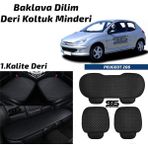 STS Oto Aksesuar Peugeot 206 1998-2012 Arası Siyah Deri Oto Koltuk Minderi
