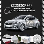 STS Oto Aksesuar Peugeot 301 Oto Araç Kapı Koruma Fitili 5metre Parlak Beyaz Renk