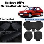 STS Oto Aksesuar Peugeot 306 1993-2002 Arası Siyah Deri Oto Koltuk Minderi
