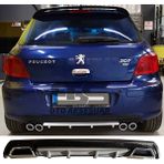 STS Oto Aksesuar Peugeot 307 Difüzör Arka Tampon Eki 2 Egzoz Çıkışlı Gri Lüx Tip
