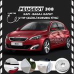 STS Oto Aksesuar Peugeot 308 Oto Araç Kapı Koruma Fitili 5metre Parlak Beyaz Renk