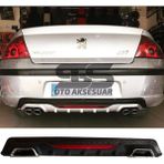 STS Oto Aksesuar Peugeot 407 Difüzör Arka Tampon Eki 2 Egzoz Çıkışlı Siyah Reflektörlü