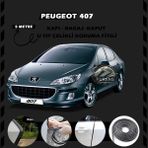 STS Oto Aksesuar Peugeot 407 Oto Araç Kapı Koruma Fitili 5metre Parlak Siyah Renk