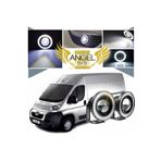 STS Oto Aksesuar Peugeot Boxer Uyumlu, Universal Mercekli LED Angel Sis Farı, 76MM Beyaz Renk