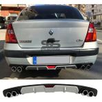 STS Oto Aksesuar Ranault Clio 2 Sedan Difüzör Arka Tampon Eki 4 Egzoz Çıkışlı Gri