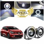 STS Oto Aksesuar Renault Clio 4 Uyumlu, Universal Mercekli LED Angel Sis Farı, 76MM Beyaz Renk
