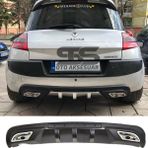 STS Oto Aksesuar Renault Megane 2 Hb Difüzör Arka Tampon Eki 2 Egzoz Çıkışlı Siyah