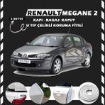 STS Oto Aksesuar Renault Megane 2 Oto Araç Kapı Koruma Fitili 5metre Parlak Beyaz Renk