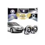 STS Oto Aksesuar Renault Megane 2 Uyumlu, Universal Mercekli LED Angel Sis Farı, 76MM Beyaz Renk