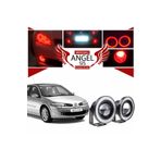 STS Oto Aksesuar Renault Megane 2 Uyumlu, Universal Mercekli LED Angel Sis Farı, 76MM Kırmızı Renk