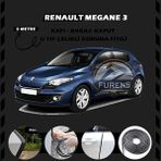STS Oto Aksesuar Renault Megane 3 Oto Araç Kapı Koruma Fitili 5metre Parlak Siyah Renk