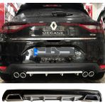 STS Oto Aksesuar Renault Megane 4 Difüzör Arka Tampon Eki 2 Egzoz Çıkışlı Gri Lüx Tip