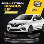 STS Oto Aksesuar Renault Symbol 2013-2020 Uyumlu Brabus Ön Lip 3 Parça Kanatlı Lip