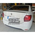 STS Oto Aksesuar Renault Symbol 2013 Uyumlu Sonrası Bagaj Üstü Spoiler Piano Black Parlak Siyah