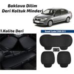 STS Oto Aksesuar Renault Symbol Thalia 2008-2012SIYAH Deri Oto Koltuk Minderi