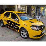 STS Oto Aksesuar Renault Symbol Thalia Uyumlu Piano Black Kaput Üstü Havalandırma Izgarası