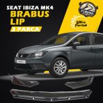 STS Oto Aksesuar Seat Ibiza Mk4 2009-2017 Uyumlu Brabus Ön Lip 3 Parça Kanatlı Lip