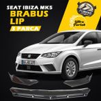 STS Oto Aksesuar Seat Ibiza Mk5 2017 Sonrası Uyumlu Brabus Ön Lip 3 Parça Kanatlı Lip
