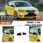 Sts Oto Aksesuar Skoda Octavia Uyumlu Mk2 A5 Facelift 2009-2013 Batman Yarasa Ayna Kapagi