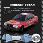 STS Oto Aksesuar Tofaş Doğan Oto Araç Kapı Koruma Fitili 5metre Parlak Gri Renk