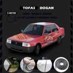 STS Oto Aksesuar Tofaş Doğan Oto Araç Kapı Koruma Fitili 5metre Parlak Siyah Renk