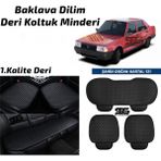 STS Oto Aksesuar Tofaş - Şahin - Kartal - 131 Siyah Deri Oto Koltuk Minderi