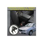 STS Oto Aksesuar Toyota Corolla Terra Uyumlu Kol Dayama Ve Kolçak Sürgülü Bardaklıklı Ayarlanabilir Siyah Deri