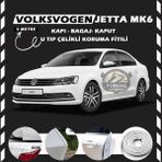 STS Oto Aksesuar Volksvogen Jetta Mk6 Oto Araç Kapı Koruma Fitili 5metre Parlak Beyaz Renk