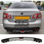 STS Oto Aksesuar Volkswagen Jetta Mk5 Difüzör Arka Tampon Eki 4 Egzoz Çıkışlı Gri