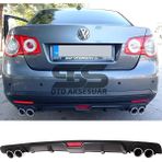 STS Oto Aksesuar Volkswagen Jetta Mk5 Difüzör Arka Tampon Eki 4 Egzoz Çıkışlı Siyah