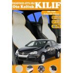 STS Oto Aksesuar Volkswagen Jetta Mk5 Uyumlu Bej Prestij Serisi Dokuma Kumaş Oto Koltuk Kılıfı Ön Tam Arka Alt